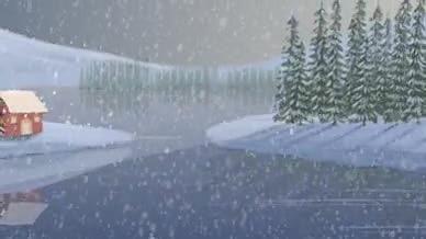 唯美立冬冬季雪景视频的预览图